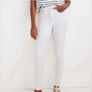 madewell 10'' High Rise Skinny Jeans w25 white